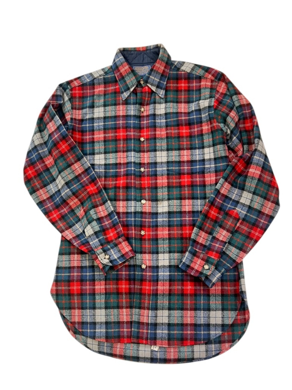 Vtg Pendleton 100% Wool Men’s Small Plaid Shirt USA Made